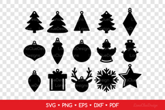 15 Decorative Christmas Shaped Gift Tags SVG Bundle Product Image 2