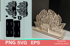 SVG kitchen napkin holder, carved SVG napkin holder mockup, Product Image 1