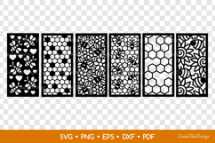 6 Decorative Panels with Bee Pattern SVG Bundle, Laser Cut Product Image 2