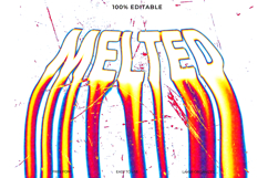 Vibrant, Melted Text Graphic Design Product Image 1