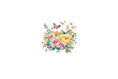 Watercolor Flowers Clipart Product Image 3