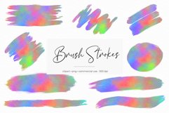 Rainbow Brush Strokes Clipart Product Image 1