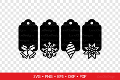 Christmas Decorative Gift Tags SVG, Xmas Laser Cut Files Product Image 2