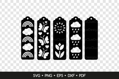 Layered Spring Bookmarks SVG Cut Files, Papercut Templates Product Image 2