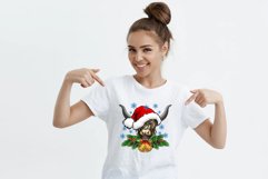 christmas cow merry christmas png longhair cow sublimation Product Image 2