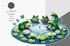 Frogs clipart, Valentine Day, Spring clipart, Family Product Image 1
