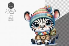 Safari clipart, Zebra clipart, Nursery sublimation Product Image 1