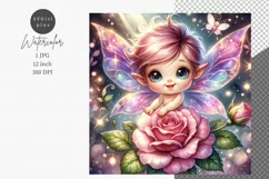 Baby fairy, JPG, Junk journal, Digital paper Product Image 1