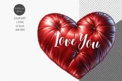 Heart cushion clipart, Valentines Day, Birthday clipart, Product Image 1
