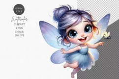 Fairy with firefly clipart, Fantasy clipart, Watercolor Product Image 1