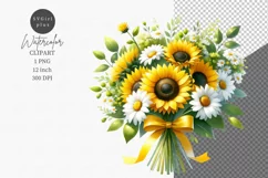 Flowers clipart, Sunflowers and daisies clipart Product Image 1