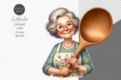 Funny grandma, Elderly woman, Mothers day, Spoon Product Image 1