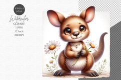 Baby kangaroo clipart, Kangaroo sublimation Product Image 1