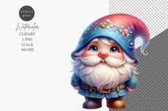 Gnome clipart, Watercolor clipart, Fantasy clipart Product Image 1