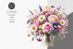 Flowers clipart, Bouquet flowers, Mothers day Product Image 1