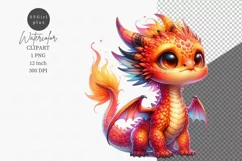 Dragon clipart, Fantasy clipart, Nursery clipart Product Image 1