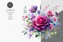 Flowers clipart, Floral arrangement, Spring clipart, Product Image 1