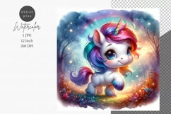 Baby unicorn, JPG, Junk journal, Digital paper Product Image 1