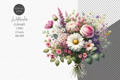 Flowers clipart, Bouquet flowers, Mother's day Product Image 1