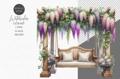 Wooden swing clipart, Spring clipart Product Image 1