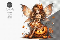 Fall clipart, Fairy clipart, Autumn clipart, Pumpkin Product Image 1