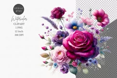 Flowers clipart, Floral arrangement, Roses clipart Product Image 1