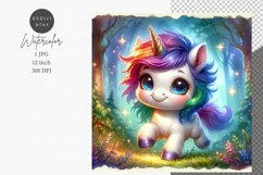 Baby unicorn, JPG, Junk journal, Digital paper Product Image 1