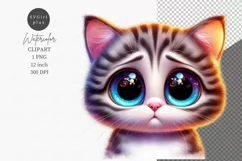 Kitten clipart, Animals clipart, Watercolor clipart Product Image 1