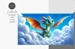 Dragon clipart, Fantasy clipart, Kids clipart Product Image 1