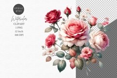 Flowers clipart, Bouquet roses Product Image 1