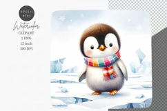 Animals clipart, Penguin clipart, Watercolor clipart Product Image 1