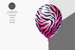 Balloon clipart, Balloons, Balloons Sublimation, Zebra print Product Image 1