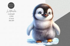 Penguin clipart, Winter clipart, Christmas clipart Product Image 1