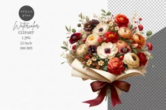 Bouquet flowers clipart, Mother's Day, Birthday clipart Product Image 1