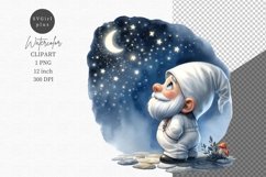 Gnome gazing at sky, Gnome clipart, Product Image 1