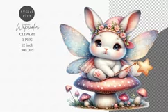 Fantasy clipart, Bunny fairy clipart Product Image 1