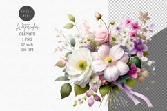 Flowers clipart, Floral arrangement, Spring clipart Product Image 1