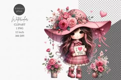 Valentines day, Cute little girl, I love you Product Image 1