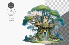 Fairy house clipart, Fantasy clipart, Product Image 1