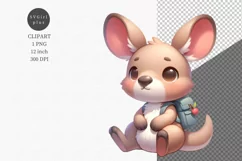 Baby kangaroo clipart, Animals clipart, Watercolor Product Image 1