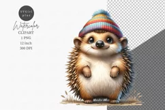 Hedgehog clipart, Watercolor clipart, Animals clipart Product Image 1