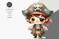 Boy pirate clipart, Kids clipart, Nursery clipart Product Image 1