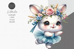 Bunny clipart, Ballerina clipart, Spring clipart Product Image 1
