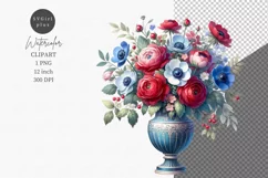Valentines Day, Flowers clipart, Floral arrangement, Spring Product Image 1