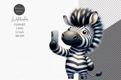 Funny clipart, Zebra clipart, Safari animals Product Image 1
