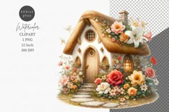 Fairy house clipart, Fantasy clipart, Product Image 1
