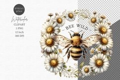 Bee clipart, Spring clipart, Watercolor clipart Product Image 1