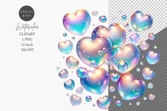 Valentines Day, Heart bubbles clipart, Product Image 1