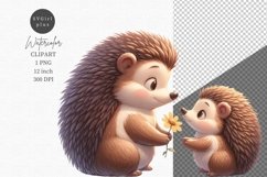 Two hedgehog clipart, Love clipart, Valentine's Day Product Image 1
