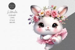 Bunny clipart, Ballerina clipart, Spring clipart Product Image 1